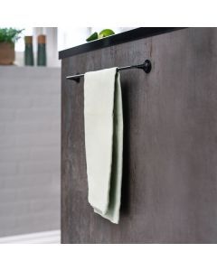 Magnetic Towel Holder Black Alu - large