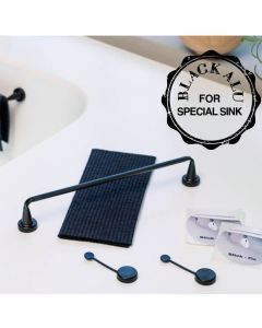 Dishcloth Holder Black ALU with cloth