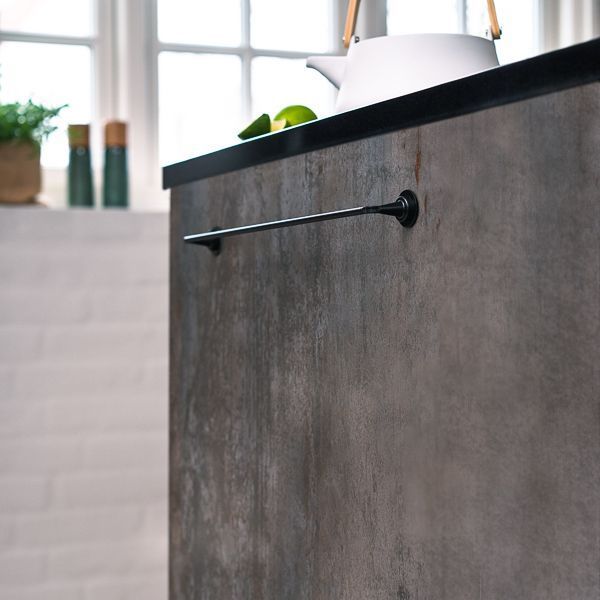 Magnetic Towel Holder Black Alu - large
